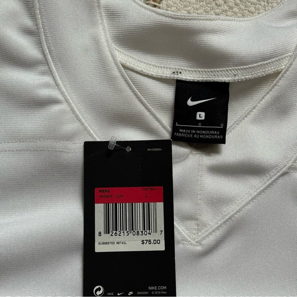 Nike Vapor Pro White Maroon Short Sleeves Football Training Jersey Men’s Large - Picture 6 of 9